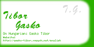 tibor gasko business card